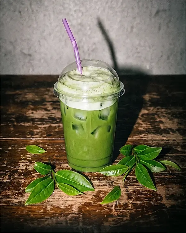 Iced matcha latte